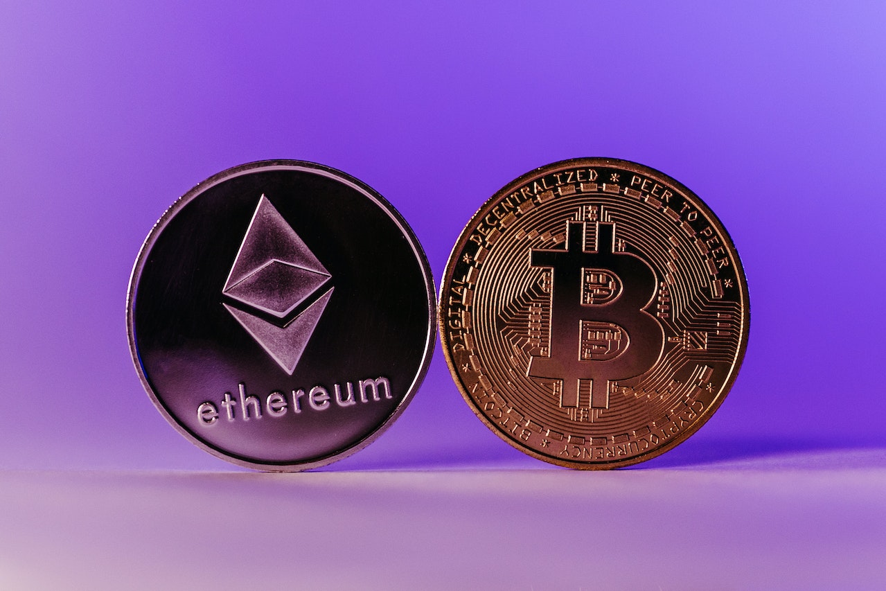 photo of cryptocurrencies Bitcoin and Ethereum