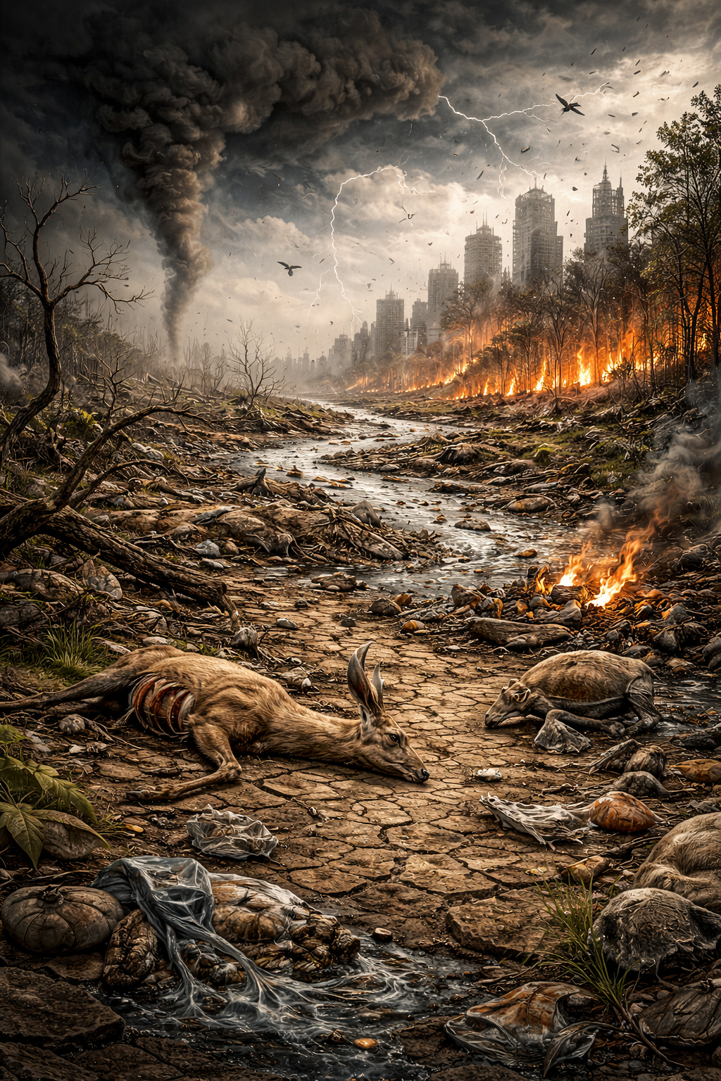 Ecological collapse in a dystopian future