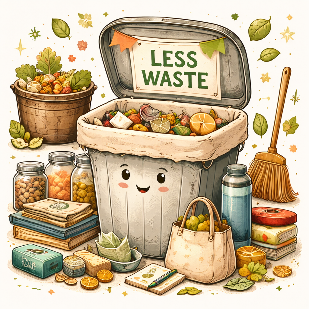 image showing a trash can highlighting the idea of less waste
