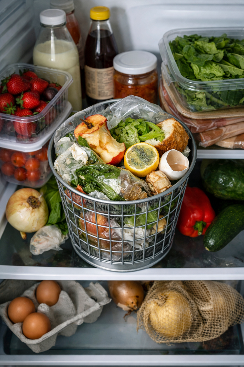 Fridge clutter and food waste