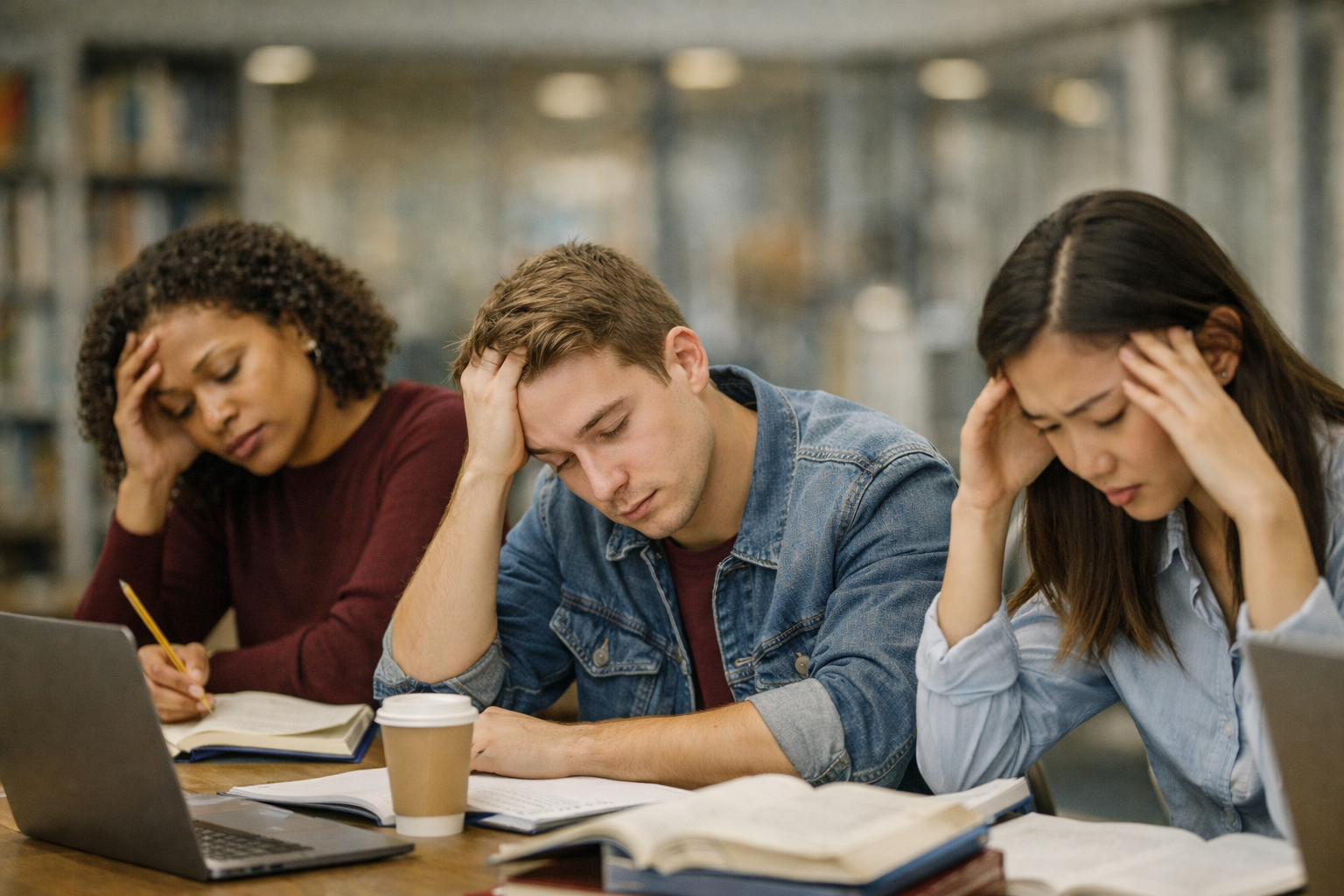 Studying in frustration and fatigue